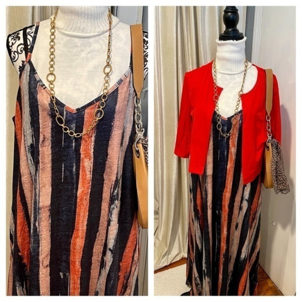 NWT NoraCora 2-piece sundress with jersey bolero jacket in red! ❤️
